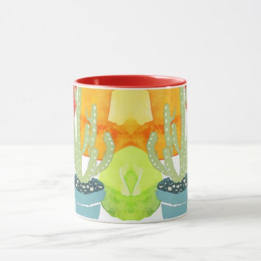 Mug Cactus en pot coloré (Centre)