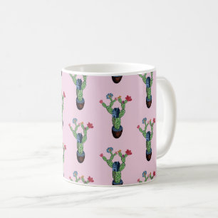 Mug Cactus épineux avec des fleurs