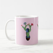 Mug Cactus épineux avec des fleurs (Gauche)