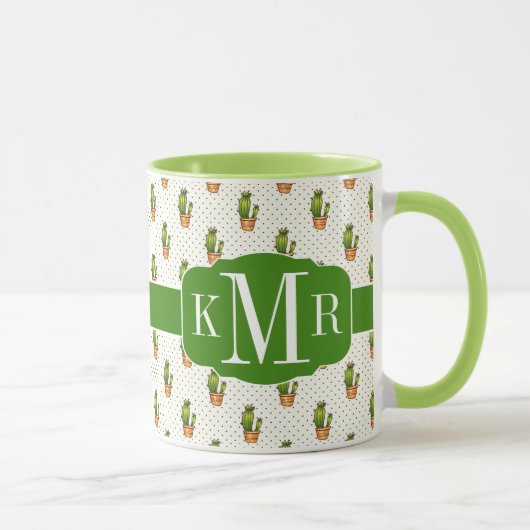 Mug Cactus et motif de point succulent de Polk (Droite)