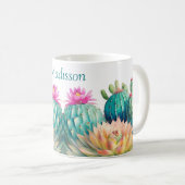 Mug Cactus Et Succulent Avec Nom (Devant droit)