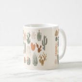 Mug Cactus et succulent motif sans soudure (Devant droit)