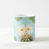 Mug Cactus, fleurs roses : décor clair (Centre)