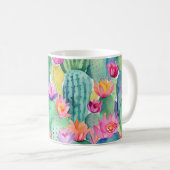 Mug Cactus Flower Art Desert Coloré Sud-ouest Fun (Devant droit)