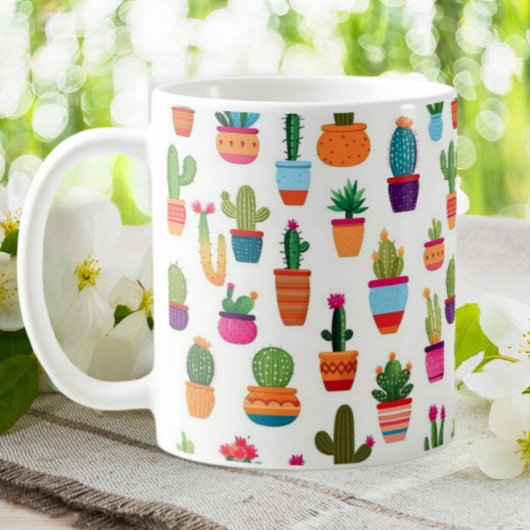 Mug Cactus Garden House Plantes Pots Plantations