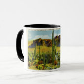 Mug Cactus géant dans le désert - carte postale (Devant gauche)