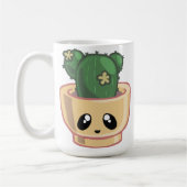 Mug Cactus Kawai Vert Succulent Aquarelle Plante (Gauche)