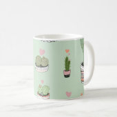 Mug Cactus Love : Joli Motif de dessin animé. (Devant droit)