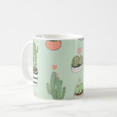 Mug Cactus Love : Joli Motif de dessin animé. (Devant gauche)