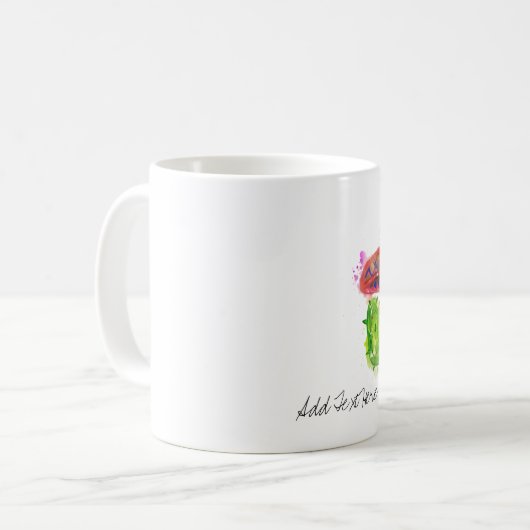 Mug Cactus Man Mustache Casquette Fiesta Ajouter un te (Devant gauche)