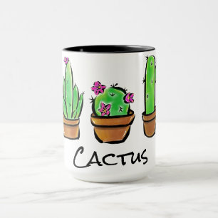 Mug Cactus mignons cactus succulents fleurs du désert