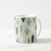 Mug Cactus mignons sans couture motif, arrière - plan (Devant droit)