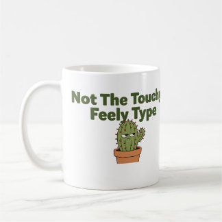 Mug Cactus pas du genre tactile | Introverti drôle