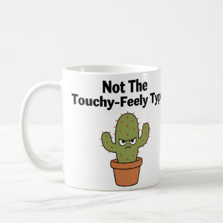 Mug Cactus pas du genre tactile | Introverti drôle