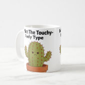 Mug Cactus pas du genre tactile | Introverti drôle (Devant gauche)