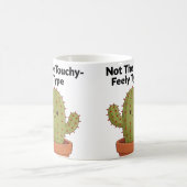 Mug Cactus pas du genre tactile | Introverti drôle (Centre)