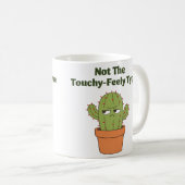 Mug Cactus pas du genre tactile | Introverti drôle (Devant droit)