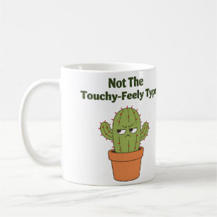 Mug Cactus pas du genre tactile Introverti drôle