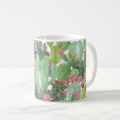 Mug Cactus peint à la main : Vert désert (Devant droit)
