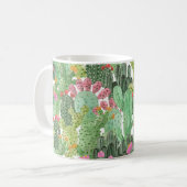 Mug Cactus peint à la main : Vert désert (Devant gauche)