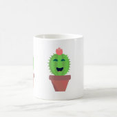 Mug Cactus pointillé mignon dessin de dessin succulent (Centre)
