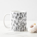 Mug Cactus Poted Plante mignon Motif noir et blanc<br><div class="desc">Adorable à la main dessiné mignon cactus motif avec plantes en pots. Vous pouvez le customiser en ajoutant des couleurs arrière - plans et en ajoutant des couleurs à l'intérieur et à la poignée. Ça fait un grand cadeau ! Regardez ma boutique pour plus de détails !</div>