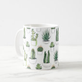 Mug Cactus pour aquarelle et Succulent (Devant gauche)