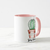 Mug Cactus Restez Vif (Devant droit)