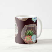 Mug Cactus Succulent détaillé Motif sans couture (Devant droit)