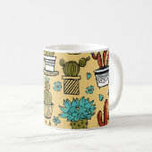 Mug Cactus Succulent : Esquisse tirée à la main (Devant droit)