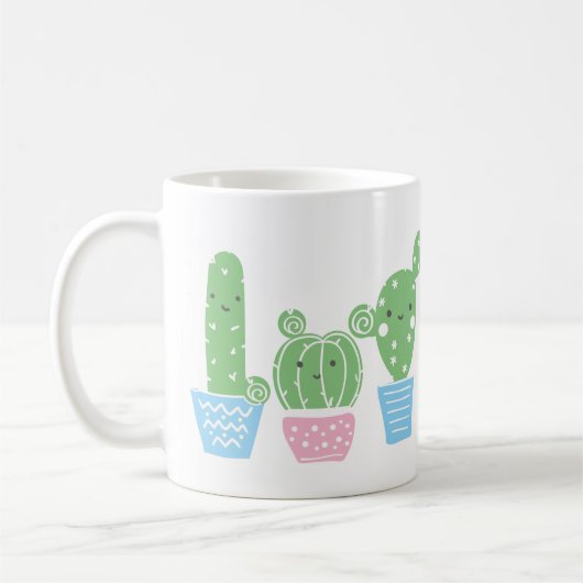 Mug cactus, succulent, mignonette fiesta, mexicaine, (Gauche)