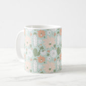 Mug Cactus Succulents Peach Mint Floral (Devant gauche)