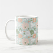 Mug Cactus Succulents Peach Mint Floral (Gauche)