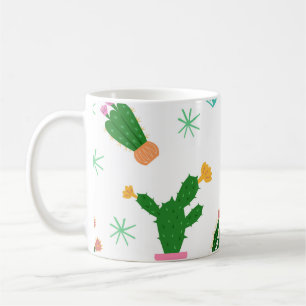 Mug Cactus vintage sans soudure motif, ornementen répé