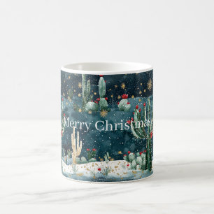 Mug Cactus Western Cowboy Cowgirl Noël