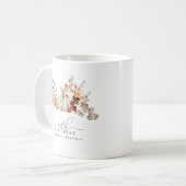 Mug Cadeau 100e anniversaire Citrouille blanche Fleurs (Devant gauche)