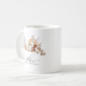 Mug Cadeau 40e anniversaire Citrouille blanche Fleurs (Devant gauche)