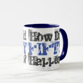 Mug Cadeau 50e anniversaire. Comment La Cinquante Est- (Devant droit)