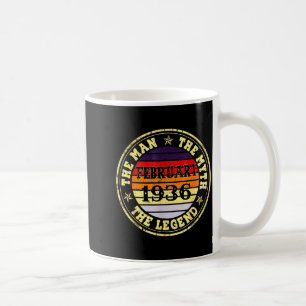 Mug Cadeau 90e anniversaire homme mythe légende févrie