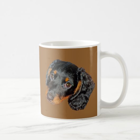 Mug Cadeau à cheveux longs de teckel (Droite)