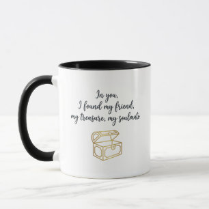 Mug Cadeau Âme Soeur en Or pour les Couples