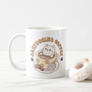 Mug Cadeau Amoureux des chats, Café Catpuccino Citatio