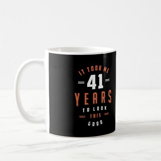 Mug Cadeau Anniversaire 41 Ans (Gauche)