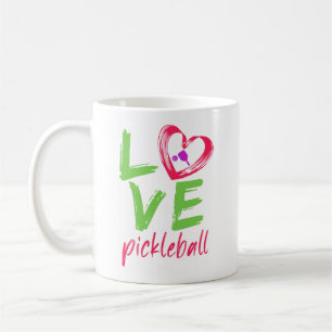 Mug Cadeau aquarelle de pickleball d'amour pour amateu