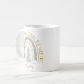 Mug Cadeau Arc-en-ciel de Noël personnalisable (Devant gauche)