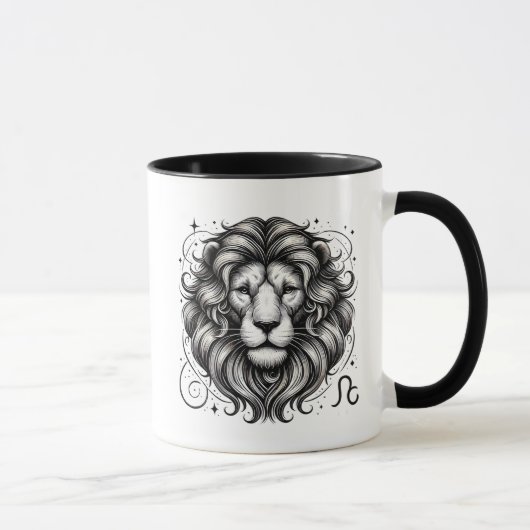 Mug Cadeau Astrologie Lion Zodiaque Léo (Droite)