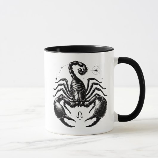 Mug Cadeau Astrologie Scorpion Zodiaque Scorpion (Droite)