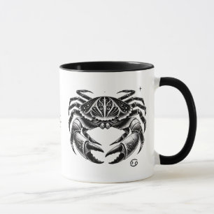 Mug Cadeau Astrologie Signe Cancer Crabe Design