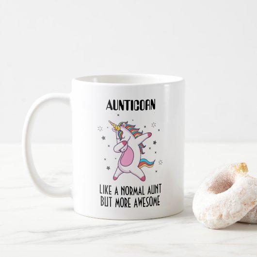 Mug Cadeau Aunticorn Pour Tante (Avec donut)
