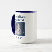 Mug Cadeau australien de chien d'amour de berger pour (Devant gauche)